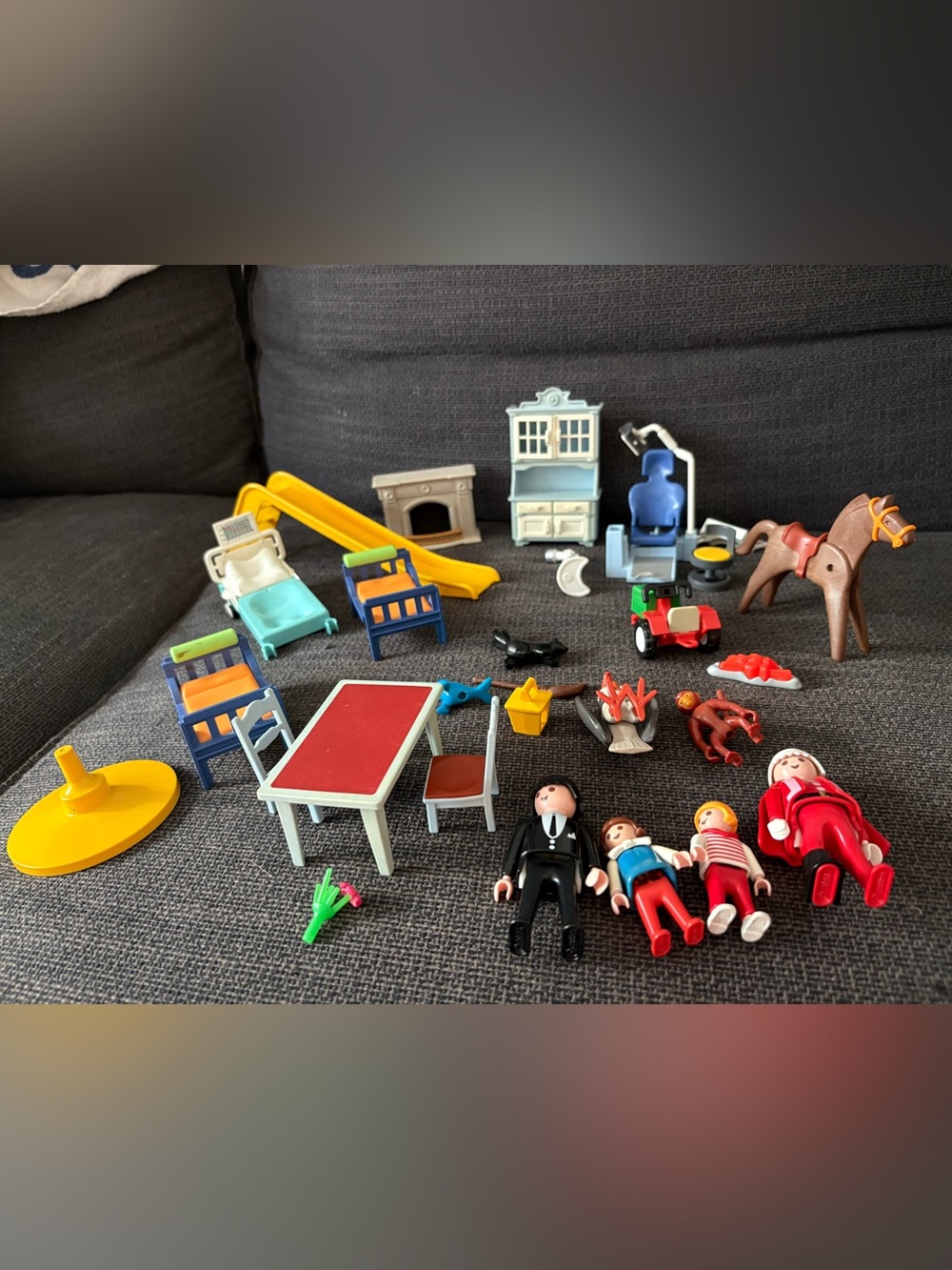 Vintage Playmobil Kids Toy Lot - Assorted Figures, Furniture & Accessories